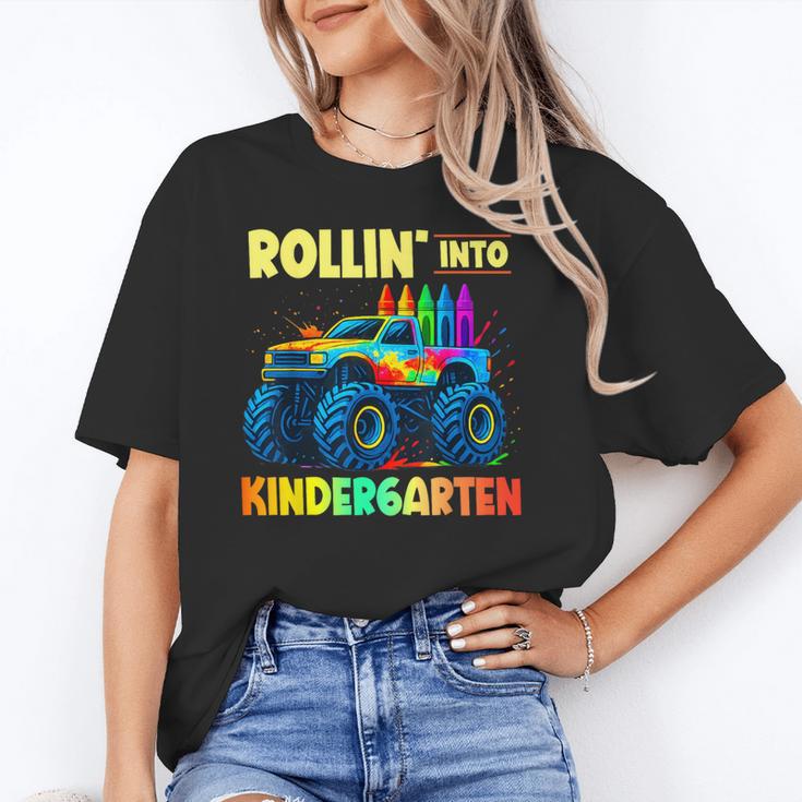 Rollin' Into Kindergarten Monster Car Back To School Boys Unisex T-Shirt Rollin' Into Kindergarten Monster Car Back To School Boys Unisex T-Shirt