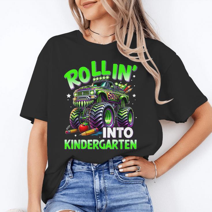 Rollin' Into Kindergarten Monster Truck Back To School Boys Unisex T-Shirt Rollin' Into Kindergarten Monster Truck Back To School Boys Unisex T-Shirt