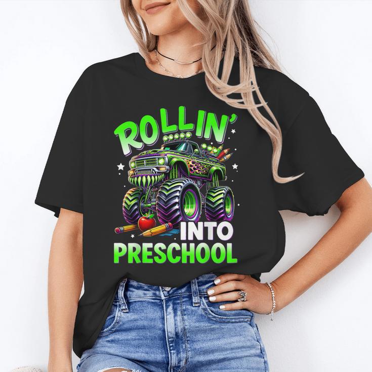 Rollin' Into Preschool Monster Truck Back To School Boys Unisex T-Shirt Rollin' Into Preschool Monster Truck Back To School Boys Unisex T-Shirt