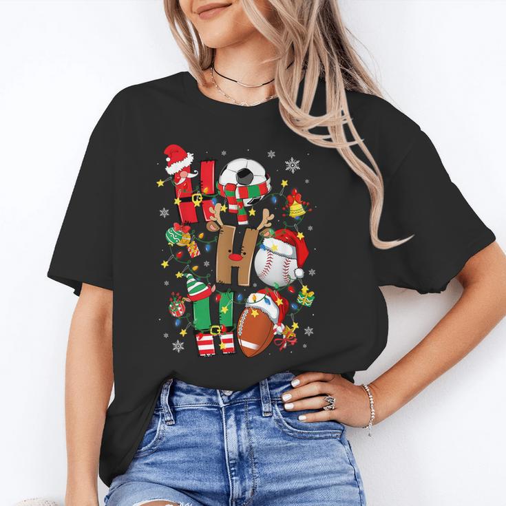 Santa Baseball Football Soccer Pajamas Ho Ho Christmas Xmas Unisex T-Shirt Santa Baseball Football Soccer Pajamas Ho Ho Christmas Xmas Unisex T-Shirt
