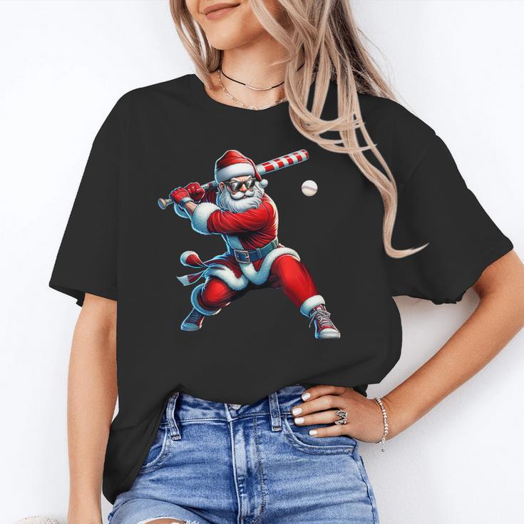 Santa Playing Baseball Men Boys Christmas Baseball Player Unisex T-Shirt Santa Playing Baseball Men Boys Christmas Baseball Player Unisex T-Shirt