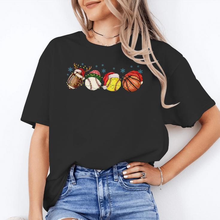 Santa Sports Boys Xmas Baseball Football Softball Basketball Unisex T-Shirt Santa Sports Boys Xmas Baseball Football Softball Basketball Unisex T-Shirt