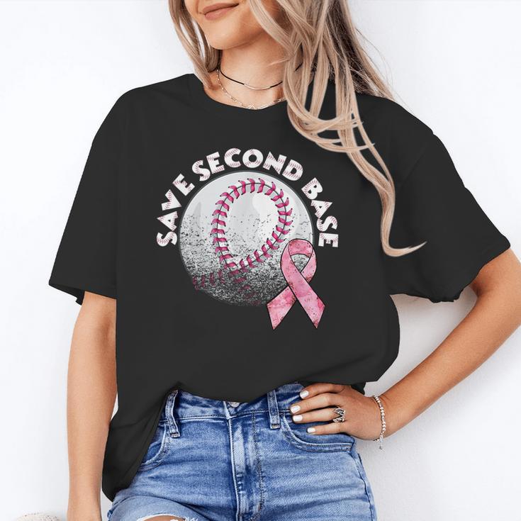 Save 2nd Base Breast Cancer Awareness Pink Ribbon Baseball Unisex T-Shirt Save 2nd Base Breast Cancer Awareness Pink Ribbon Baseball Unisex T-Shirt