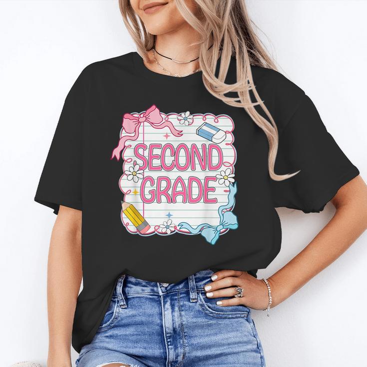 Second Grade Girls Kids Back To School Girls Coquette Bows Unisex T-Shirt