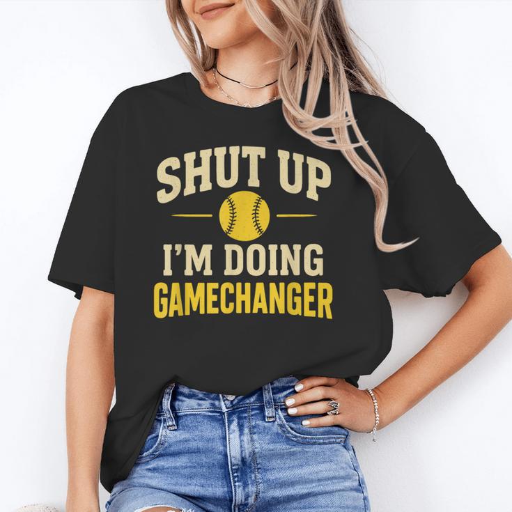 Shut Up I'm Doing Gamechanger Baseball Softball Cheer Unisex T-Shirt Shut Up I'm Doing Gamechanger Baseball Softball Cheer Unisex T-Shirt