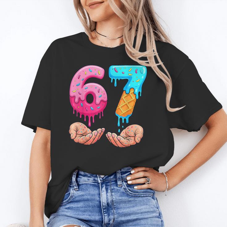 Six Seven 6-7 Baseball Ice Cream Drip 67 Meme Hands Unisex T-Shirt Six Seven 6-7 Baseball Ice Cream Drip 67 Meme Hands Unisex T-Shirt