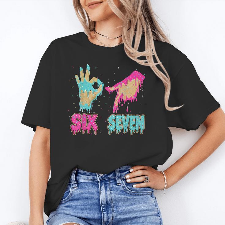 Six Seven 67 Meme Ice Cream Drip Baseball For Boy Kids Unisex T-Shirt Six Seven 67 Meme Ice Cream Drip Baseball For Boy Kids Unisex T-Shirt