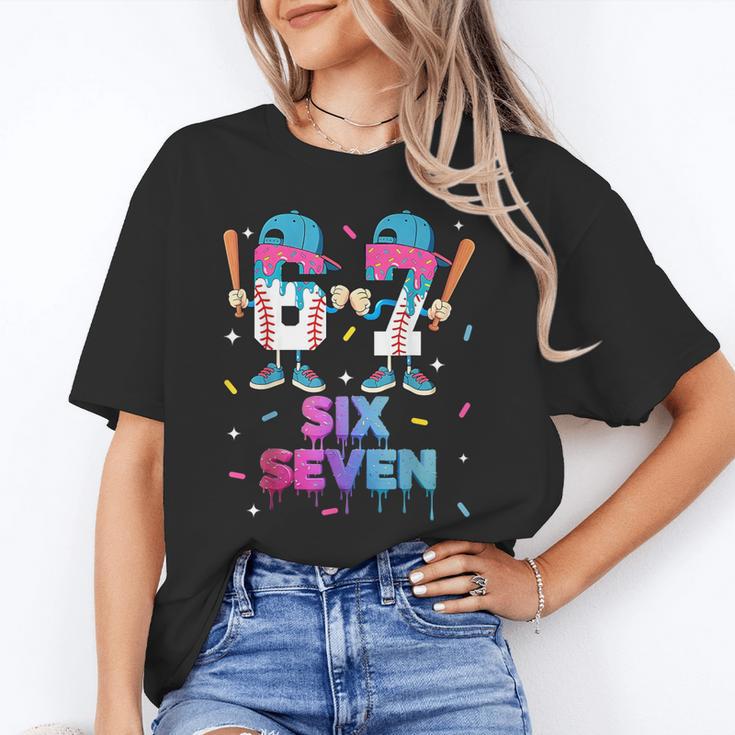 Six Seven Baseball Ice Cream Drip 6 7 Meme Gen Alpha Slang Unisex T-Shirt Six Seven Baseball Ice Cream Drip 6 7 Meme Gen Alpha Slang Unisex T-Shirt