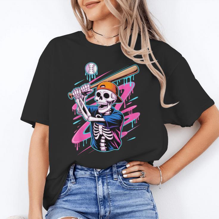 Skeleton Baseball Drip Boy Youth Dripping Baseball Halloween Unisex T-Shirt