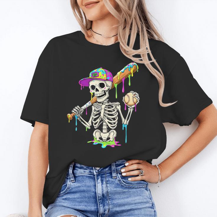 Skeleton Baseball Drip Boys Ice Cream Drip Youth Baseball Unisex T-Shirt