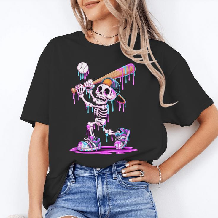 Skeleton Baseball Drip Boys Youth Kids Halloween Unisex T-Shirt Skeleton Baseball Drip Boys Youth Kids Halloween Unisex T-Shirt