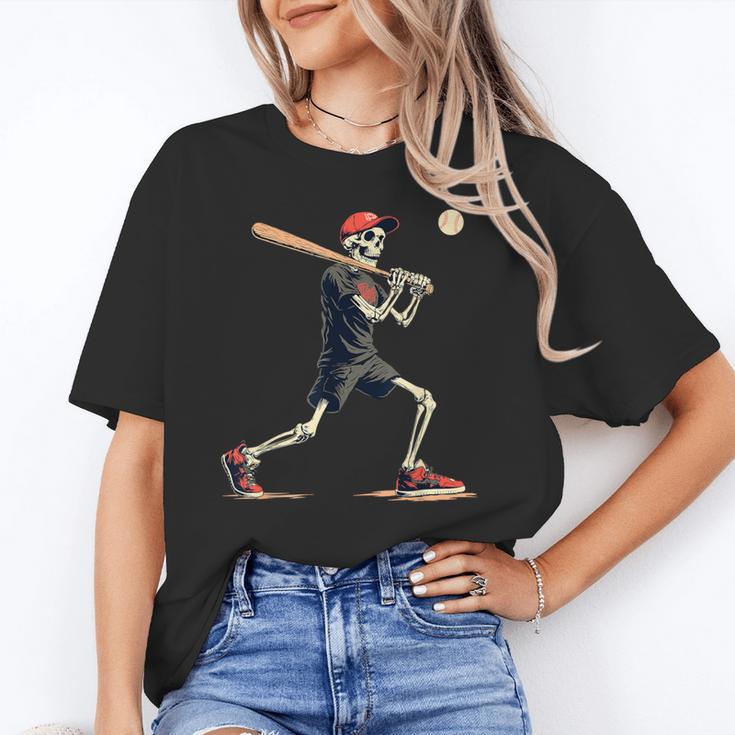 Skeleton Baseball Halloween Costume Men Boys Kids Unisex T-Shirt