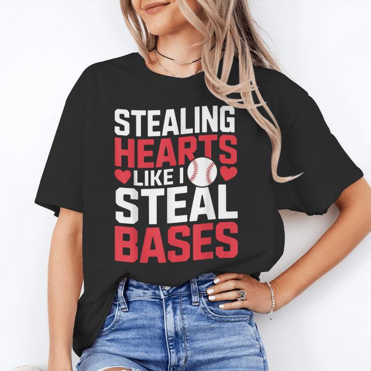 Stealing Hearts Like I Steal Bases Cute Baseball Kids Unisex T-Shirt
