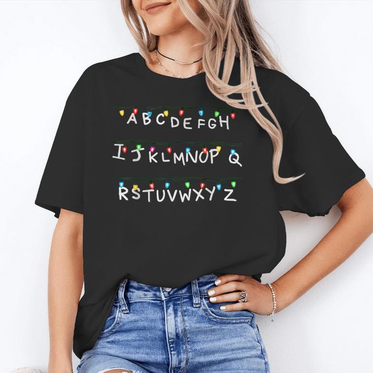 Stranger Wall Alphabet Lights Spooky Back To School Unisex T-Shirt Stranger Wall Alphabet Lights Spooky Back To School Unisex T-Shirt