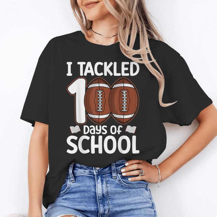 I Tackled 100 Days Of School Baseball Player Kids Teacher Unisex T-Shirt I Tackled 100 Days Of School Baseball Player Kids Teacher Unisex T-Shirt