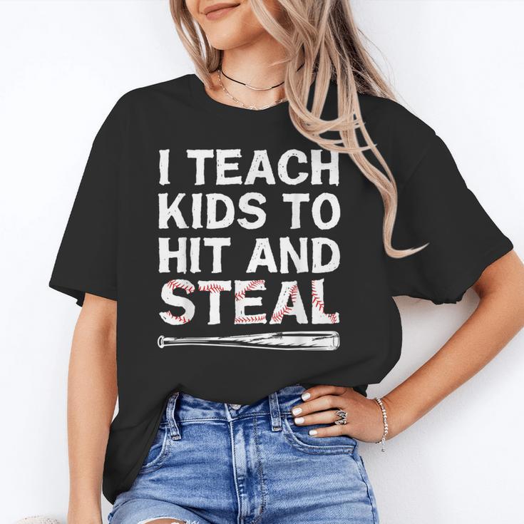 I Teach Kids To Hit And Steal Baseball Coach Sport Lover Men Unisex T-Shirt I Teach Kids To Hit And Steal Baseball Coach Sport Lover Men Unisex T-Shirt