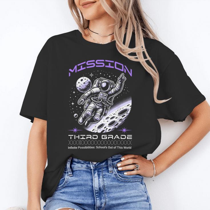 Third Grade Back To School Space Rocket Astronaut Unisex T-Shirt