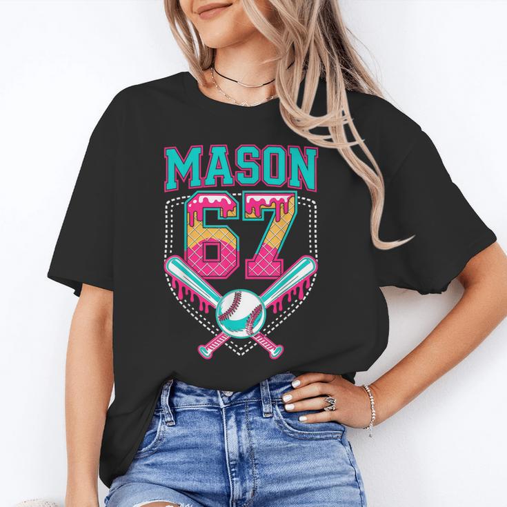 Trendy Mason 67 Mem Ice Cream Drip Baseball Birthday Costume Unisex T-Shirt Trendy Mason 67 Mem Ice Cream Drip Baseball Birthday Costume Unisex T-Shirt