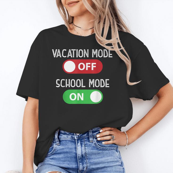 Vacation Mode Off School Mode On Back To School Switch Unisex T-Shirt