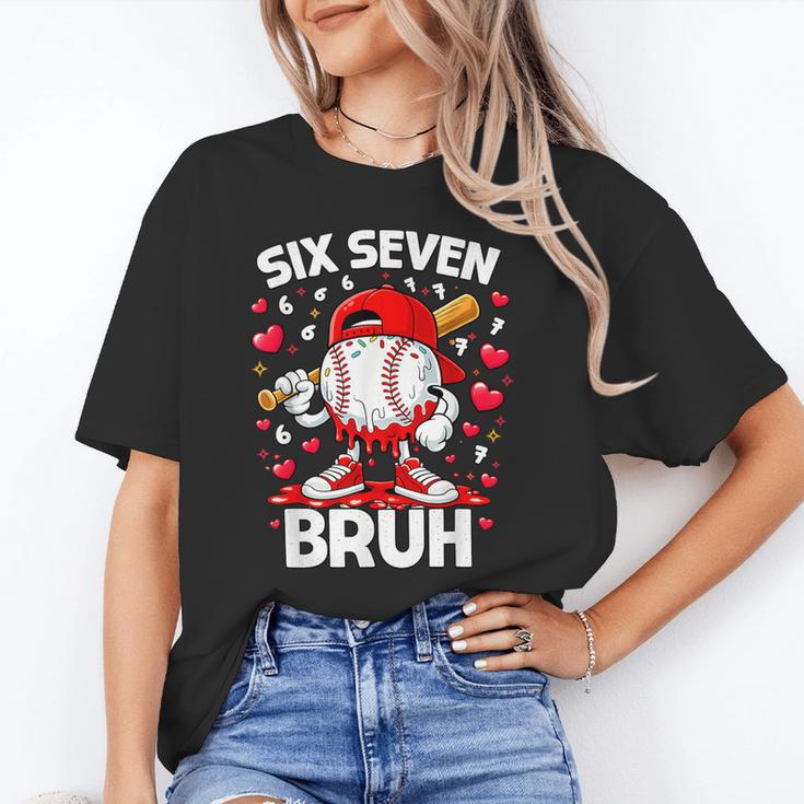 Valentines Day Six Seven Bruh 6 7 Meme Baseball Drip Boys Unisex T-Shirt Valentines Day Six Seven Bruh 6 7 Meme Baseball Drip Boys Unisex T-Shirt