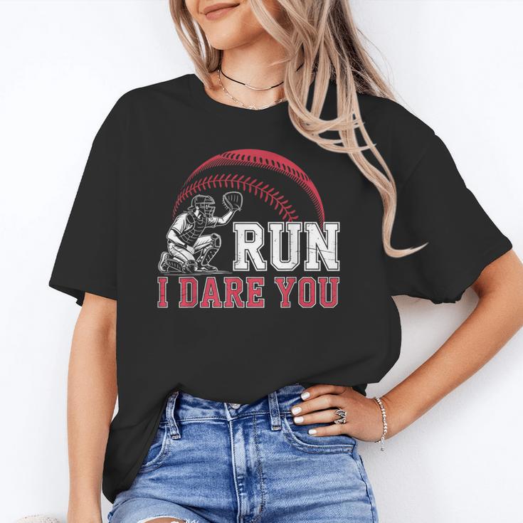 Vintage Humor Baseball Apparel Run I Dare You Unisex T-Shirt