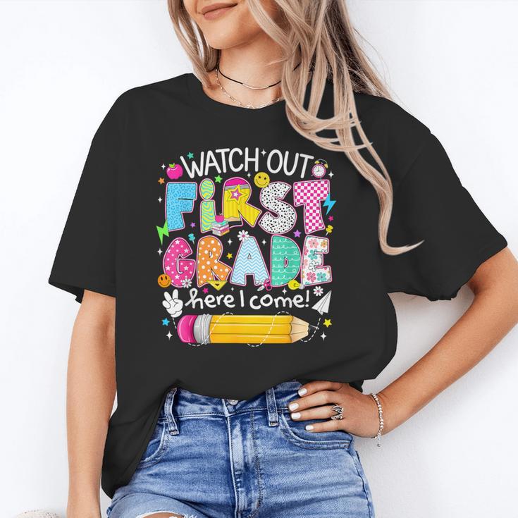 Watch Out First Grade Here I Come Back To School Boy Kids Unisex T-Shirt Watch Out First Grade Here I Come Back To School Boy Kids Unisex T-Shirt