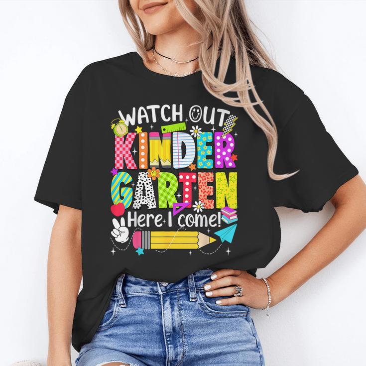 Watch Out Kindergarten Here I Come Kinder Back To School Unisex T-Shirt Watch Out Kindergarten Here I Come Kinder Back To School Unisex T-Shirt