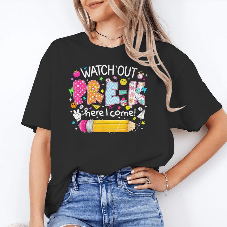 Watch Out Pre-K Here I Come Back To School Boy Girl Kids Unisex T-Shirt Watch Out Pre-K Here I Come Back To School Boy Girl Kids Unisex T-Shirt