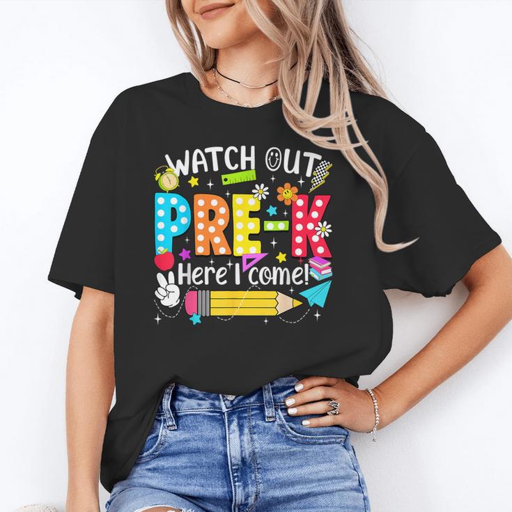 Watch Out Pre-K Here I Come Kinder Back To School Pre-K Kids Unisex T-Shirt Watch Out Pre-K Here I Come Kinder Back To School Pre-K Kids Unisex T-Shirt