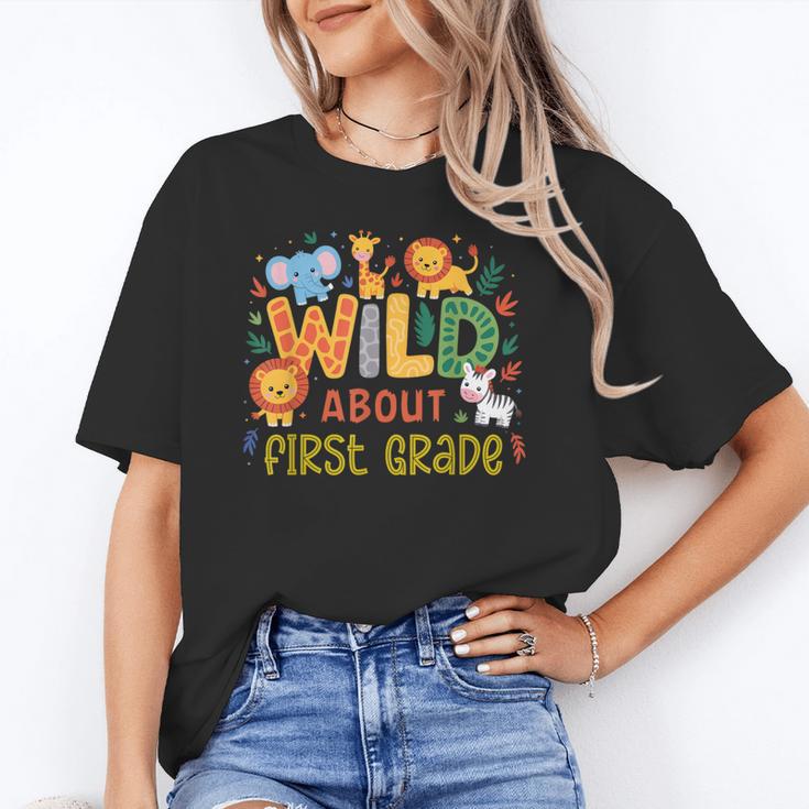 Wild About First Grade Safari Jungle Animals Back To School Unisex T-Shirt Wild About First Grade Safari Jungle Animals Back To School Unisex T-Shirt