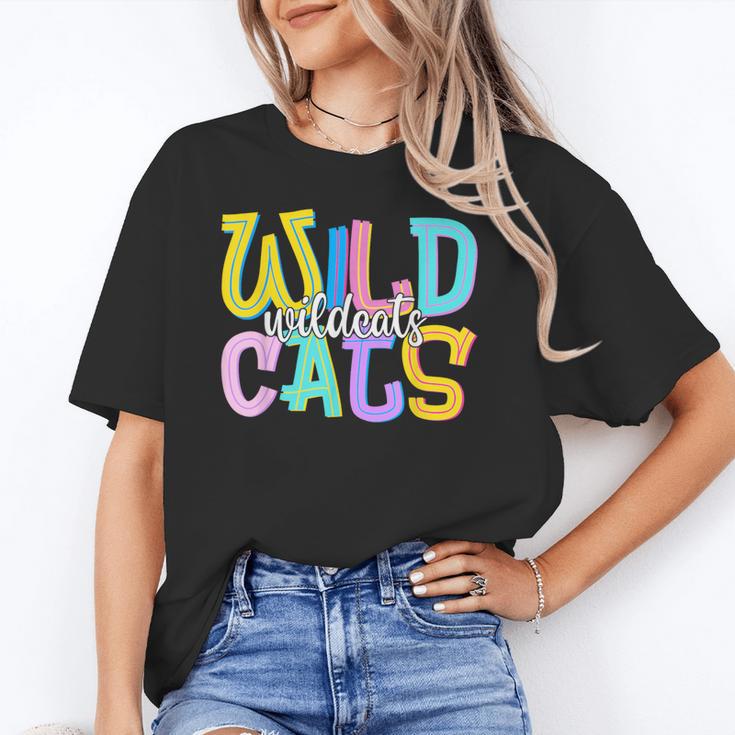 Wildcats School Spirit Groovy Back To School Girls Unisex T-Shirt