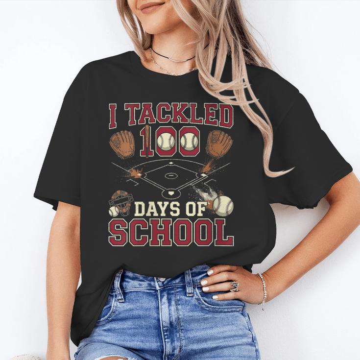 Women's 100 Days Of School Boys Kids Baseball Unisex T-Shirt