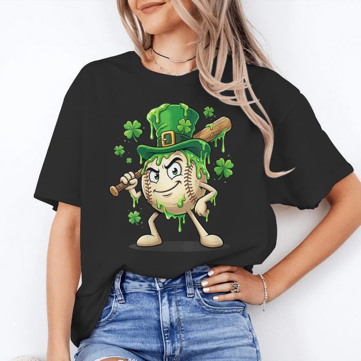 Women's St Patricks Day Baseball Leprechaun Shamrock Player Boys Kid Unisex T-Shirt