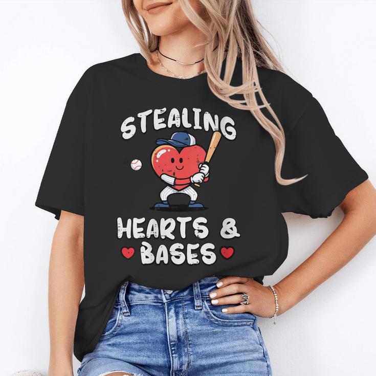 Women's Valentines Day Baseball Stealing Hearts Bases Boys Kids Men Unisex T-Shirt Women's Valentines Day Baseball Stealing Hearts Bases Boys Kids Men Unisex T-Shirt