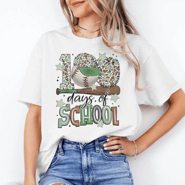100 Days Of School Baseball Camo Men Boy Kid Unisex T-Shirt