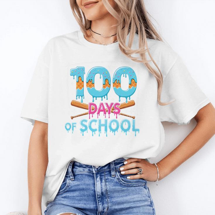 100 Days Of School Drip Ice Cream Baseball For Teacher Kids Premium Tri-Blend Unisex T-Shirt 100 Days Of School Drip Ice Cream Baseball For Teacher Kids Premium Tri-Blend Unisex T-Shirt