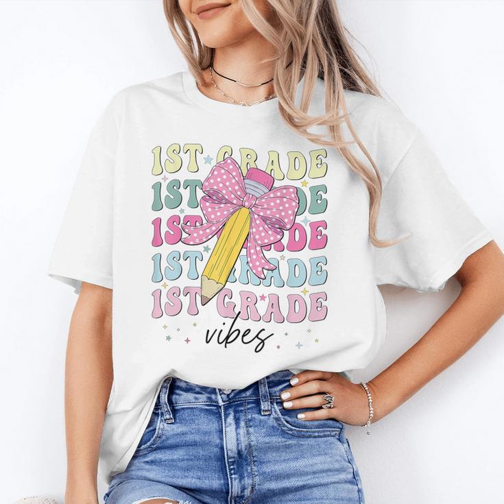 1st Grade Vibes Girl Coquette Bow First Grade Back To School Unisex T-Shirt 1st Grade Vibes Girl Coquette Bow First Grade Back To School Unisex T-Shirt