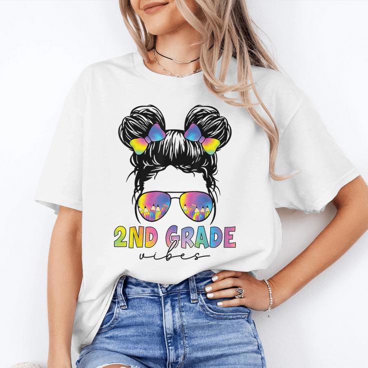 2nd Grade Vibes Messy Hair Bun Girl Back To School First Day Unisex T-Shirt 2nd Grade Vibes Messy Hair Bun Girl Back To School First Day Unisex T-Shirt