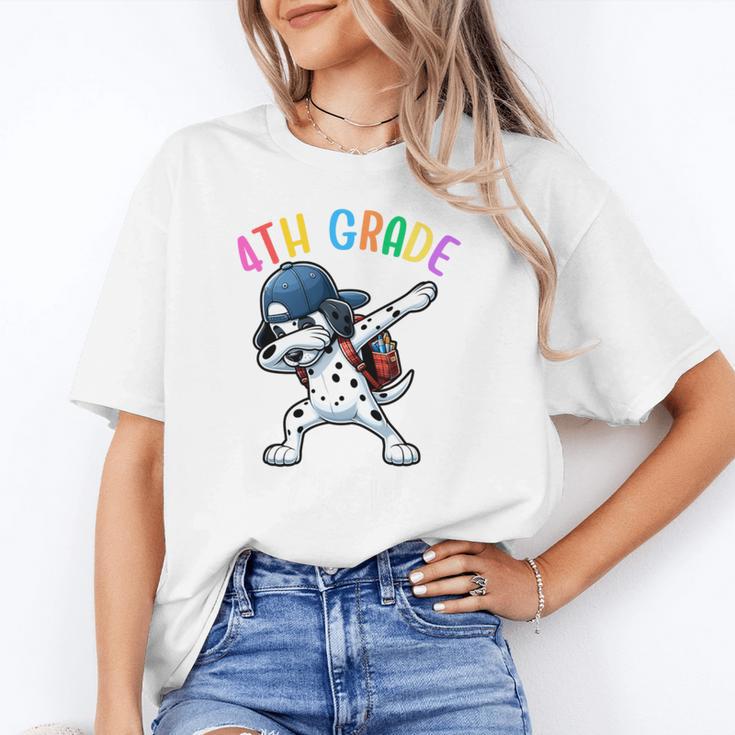 4th Grade Crew Dalmatian Dog Dabbing Back To School Premium Tri-Blend Unisex T-Shirt