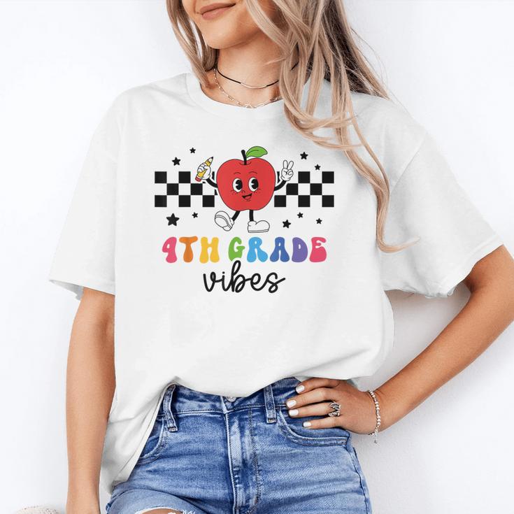 4th Grade Vibes Retro Groovy Apple Back To School Unisex T-Shirt 4th Grade Vibes Retro Groovy Apple Back To School Unisex T-Shirt