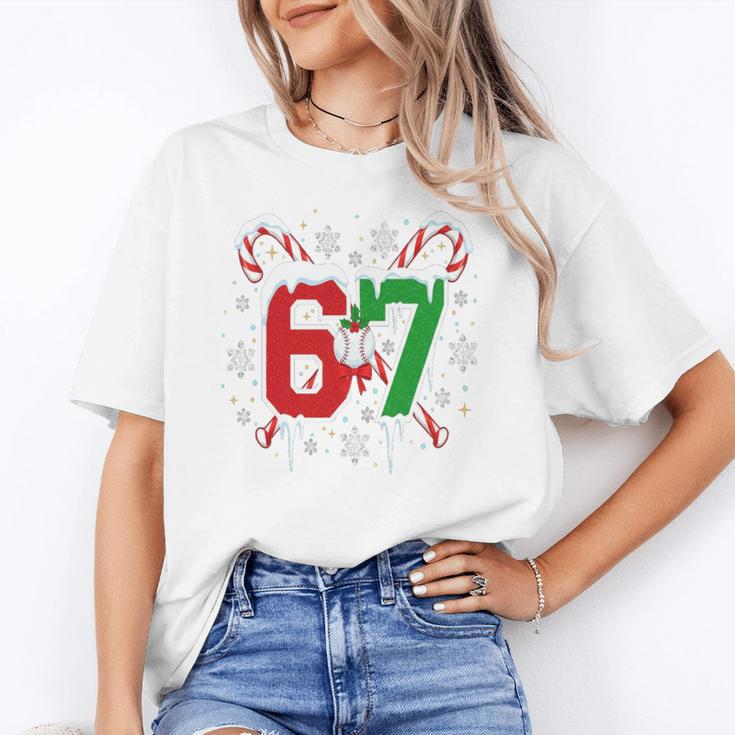 67 Baseball Christmas Candy Cane Snowflake Holiday Sports Unisex T-Shirt 67 Baseball Christmas Candy Cane Snowflake Holiday Sports Unisex T-Shirt