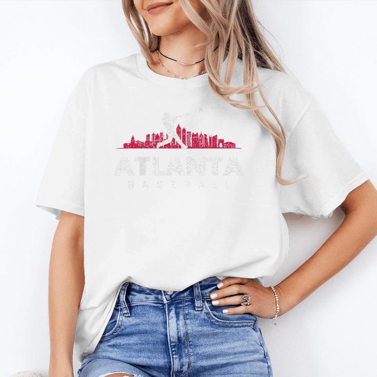 Atlanta Baseball Vintage Player Minimalist Skyline Retro Unisex T-Shirt