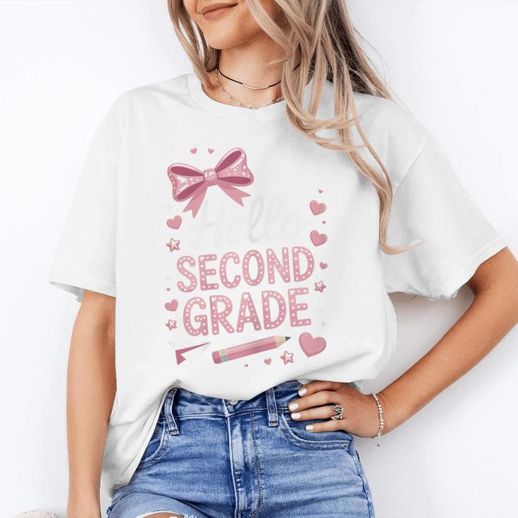 Back To School Cute Pink Coquette Girls Hello Second Grade Unisex T-Shirt Back To School Cute Pink Coquette Girls Hello Second Grade Unisex T-Shirt