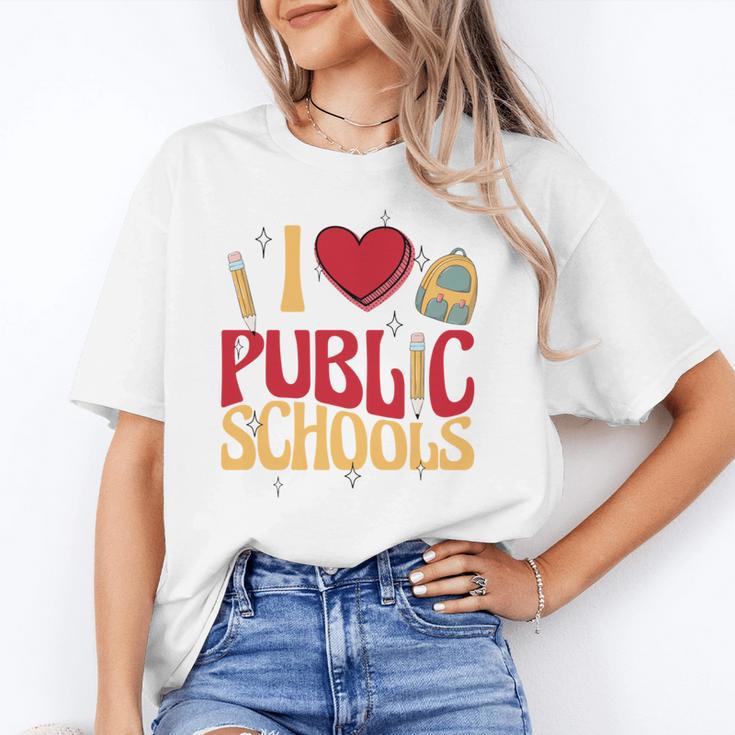 Back To School Education I Love Public Schools Unisex T-Shirt Back To School Education I Love Public Schools Unisex T-Shirt