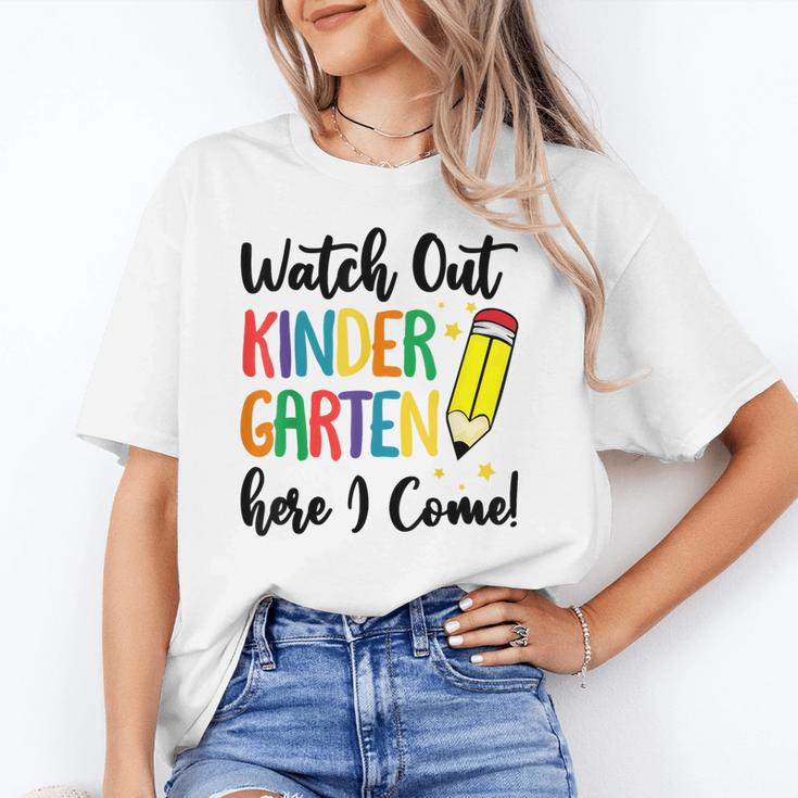 Back To School Kids Watch Out Kindergarten Here I Come Unisex T-Shirt