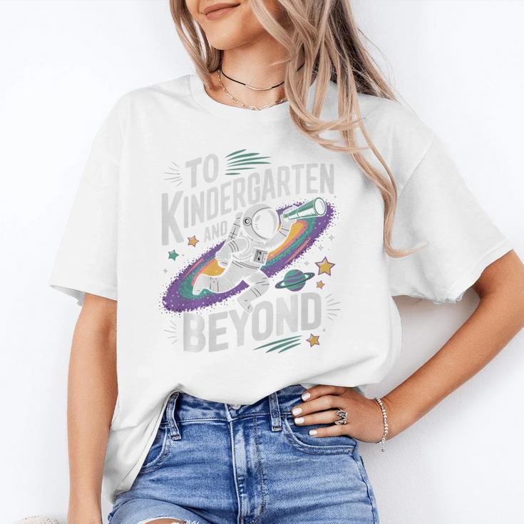 Back To School To Kindergarten And Beyond Astronaut In Space Premium Tri-Blend Unisex T-Shirt