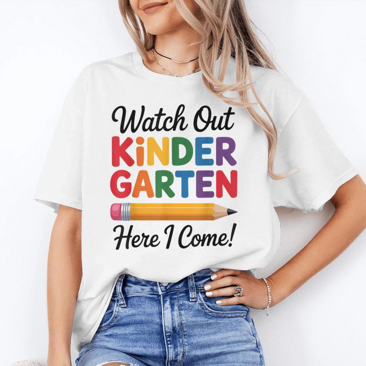 Back To School Watch Out Kindergarten Here I Come Kids Unisex T-Shirt