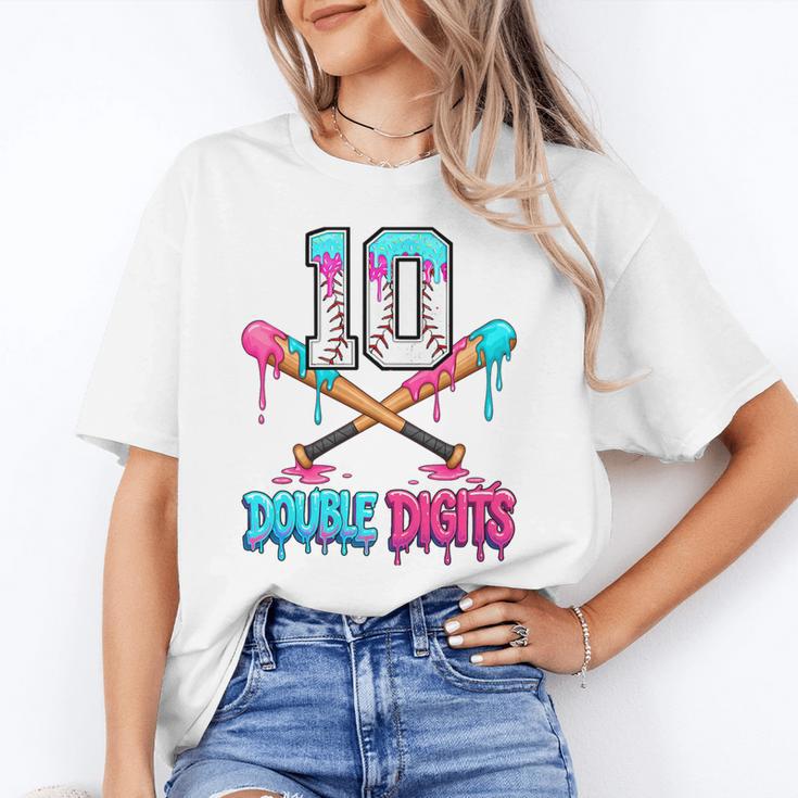 Baseball 10 Year Old Ice Cream Drip 10th Bday Double Digits Unisex T-Shirt Baseball 10 Year Old Ice Cream Drip 10th Bday Double Digits Unisex T-Shirt