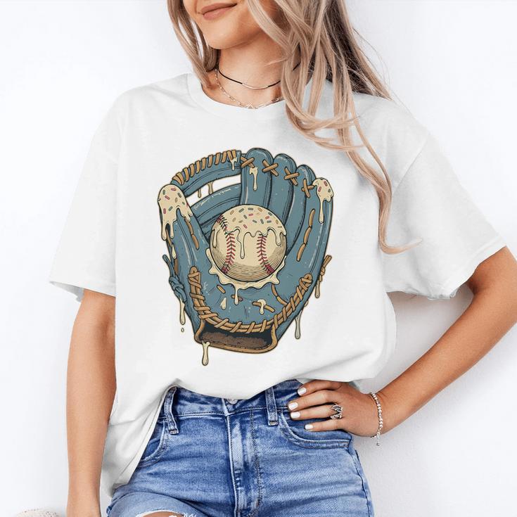 Baseball Drip Ice Cream Glove With Sprinkles And Ball Youth Premium Tri-Blend Unisex T-Shirt