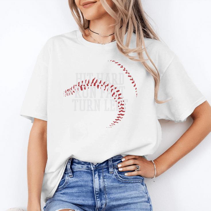 Baseball Hit Hard Run Fast Turn Left Men Boys Kid Teen Youth Premium Tri-Blend Unisex T-Shirt Baseball Hit Hard Run Fast Turn Left Men Boys Kid Teen Youth Premium Tri-Blend Unisex T-Shirt